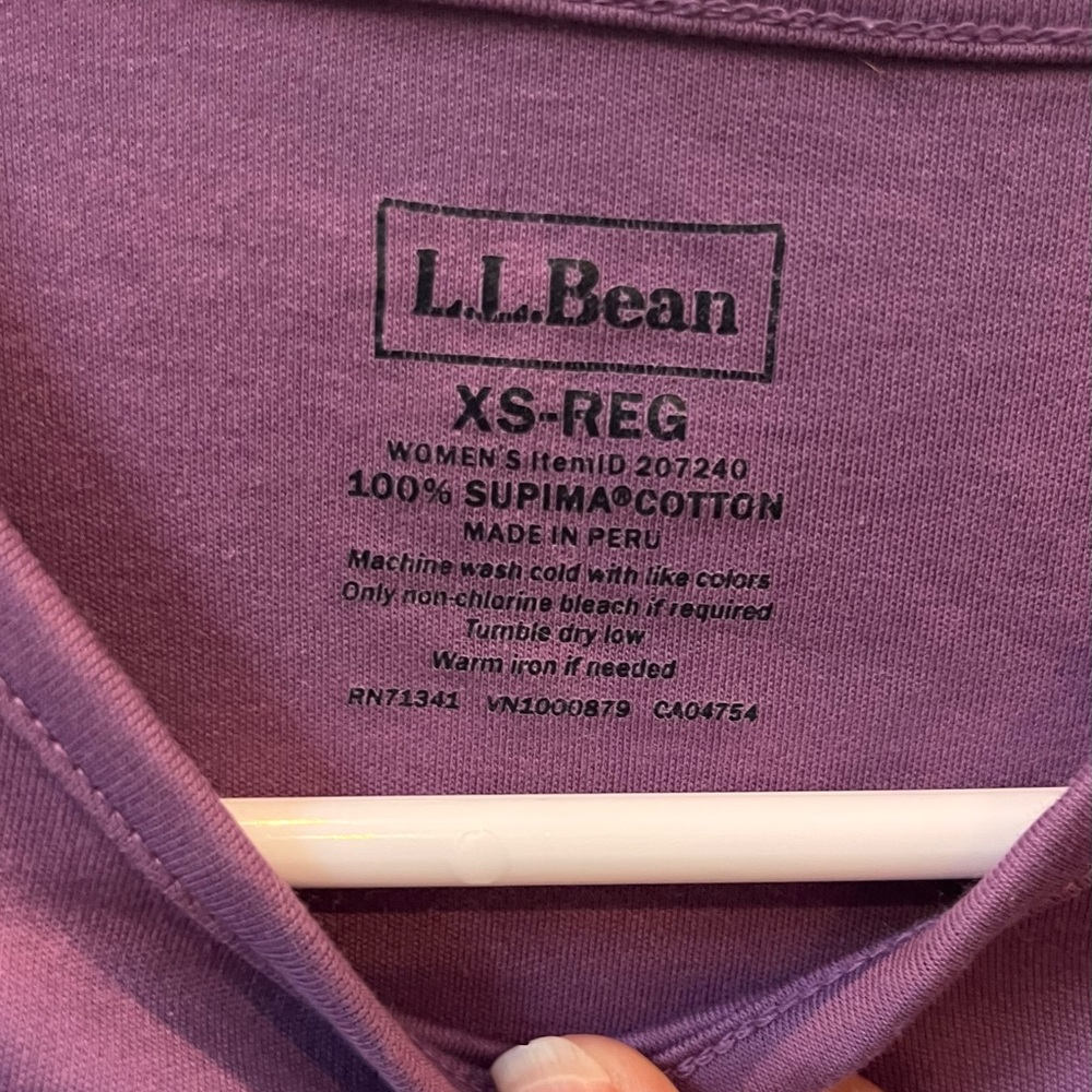L.L. Bean Women's Long Sleeve Tee - Purple - Picture 2 of 2